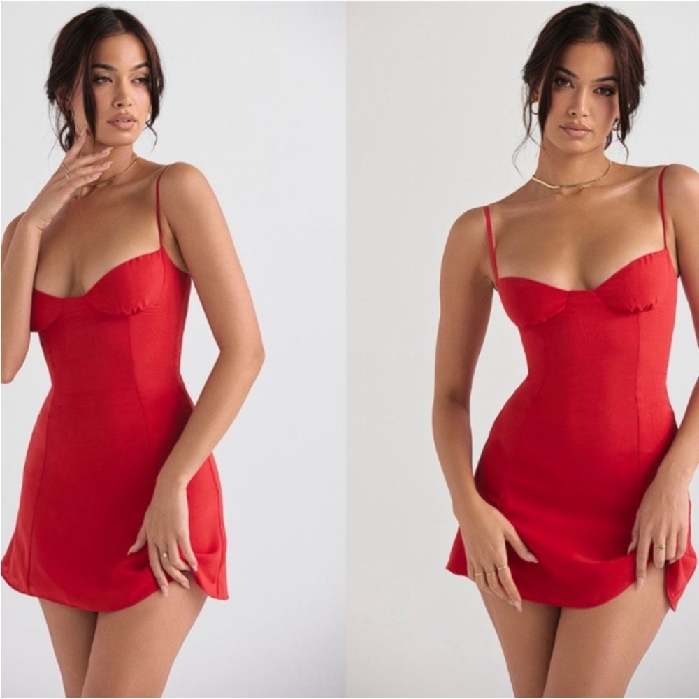 House of CB London Christiana Red Mini Dress